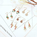 6 Pairs Christmas Pendant Earrings Snowflake Bell Ear Hook Fashion Jewelry