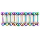 9PCS/Set Horseshoe Ring Body Piercing Eyebrow Jewelry Belly Tongue Bar Ring 3C
