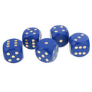 5x D6 5cm Six Sided 2 inch Dice Spot Dices for RPG Game Party Supply Blue