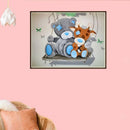 3PCS DIY Diamond Embroidery Bear Painting Rhinestone Cross Stitch Home Decor