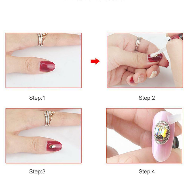 Nail Art Rhinestones DIY Gel Glue Adhesives Sticky Crystal Gems Diamond Decor