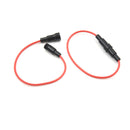 10pcs 5*20mm Glass fuse holder Screw Type 22 AWG Wire Cable 250V Glass fuse ME