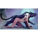 Diamond Painting Girl Black Panther Full Round Drill Wall Picture 50x30cm