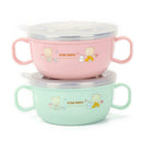 Children Cartoon Stainless Steel Bowl Spoon Baby Food Feeding Tableware Set A