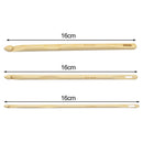 3pcs Sewing DIY Craft Practical 4mm 6mm 8mm Loom Tool Crochet Hook Wooden Handle
