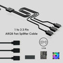 Cooler Master 3 Pin ARGB Fan Splitter Cable 1 to 3 5V Cooler Connector Cord