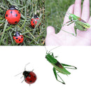 2 x Vivid Ladybug & Katydid Insect Imitation Animal Fridge Magnet Toys Outdoor