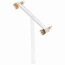Men's Women's Lover New Luxury Party Square Crown Hollow Zircon Stud EarringE9F3
