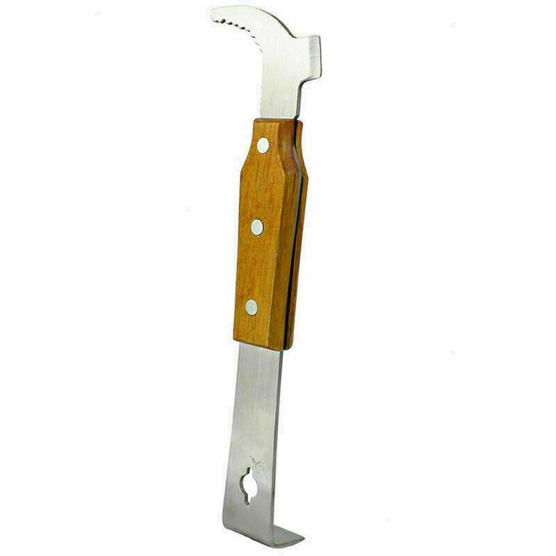 Wooden Stainless Steel Bee Hive Scraper Beekeeping Tool Equipment Supply Y7 P6G7