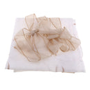 Beige Tap Top Window Curtains Tie-Up Roman Curtain Embroidery Voile 80x140cm