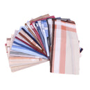 12x Mens Pocket Square Hanky Striped 100% Cotton Handkerchief Wedding Party