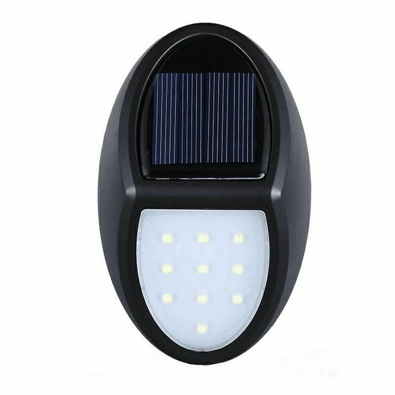 Waterproof Solar Light Wall Lamp Outdoor Garden Street Security Yard Path H