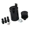 Baffled Universal Aluminum Oil Catch Can Reservoir Tank Black