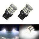 2 Pair White T20 64 SMD LED Car Reverse Brake Tail Light Turn Signal Lamp