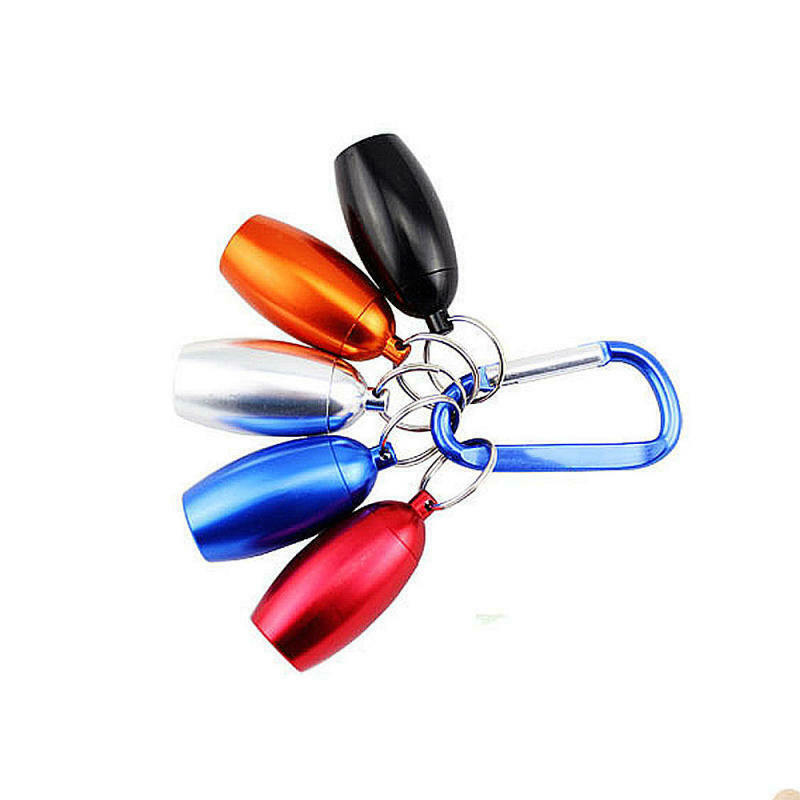 2X Waterproof Aluminum Alloy Pill Case Pill Box Pill Holder Bottle w/ Ke YLY