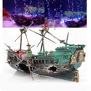 Large Wreck Boat Sunk Ship Aquarium Ornament Fish Tank Cave Dec NVQ