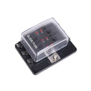 Motorcycle 6 Way LED Indictor Light Blade Box Circuit Fuse Block For Boat Car