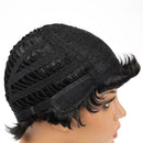 Sexy Short Human Hair Wigs Pixie Cut Real Brazilian Lace None Wig Wig Wave X9N8
