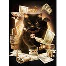 Full Drill Money Cat Tree 5D Diamond DIY Painting Craft Home Decor
