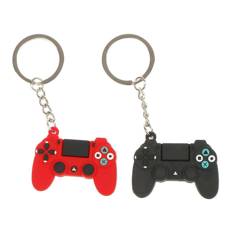 2Pcs Red+Black Simulation Game Keychain Pendan For Bag Keyring Couple Key Ch_kz
