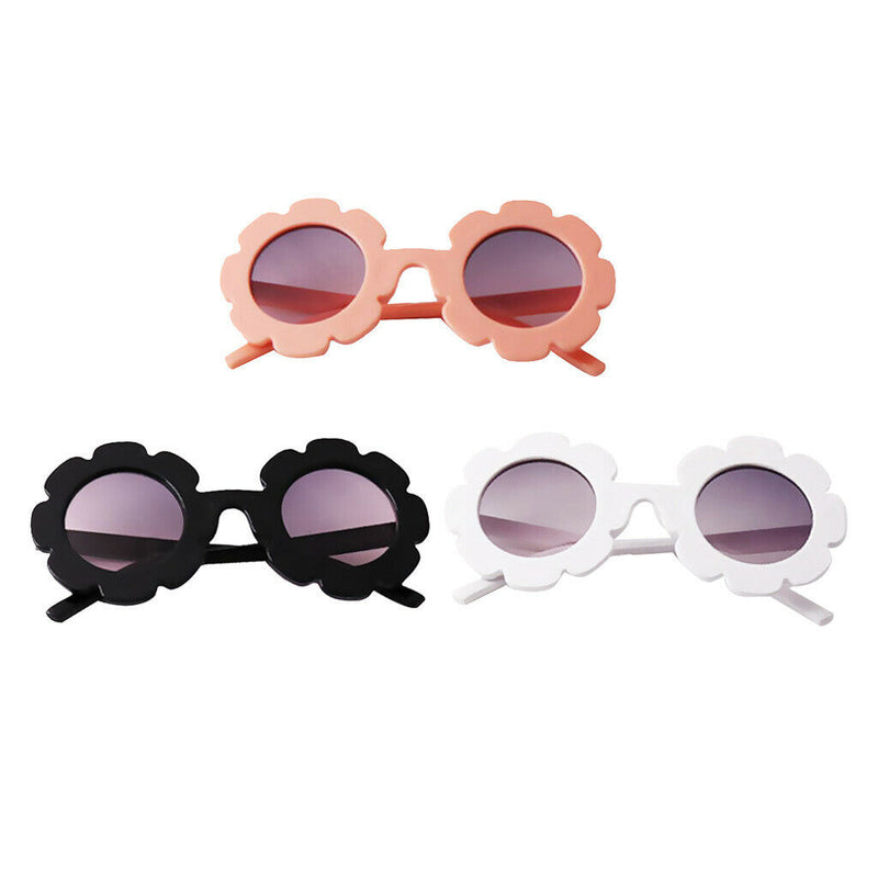 3pcs Stylish Cute Baby Kids Girls Flower Sunglasses Soft Frame Goggles