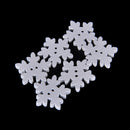 100Pcs White Snowflake DIY Wooden Buttons for XMAS Decor Scrapbooking Crafts MO