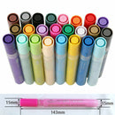 24Pcs Acrylic Paint Pens Set Fine Art Marker Metal Glass Rock Paint Waterproof