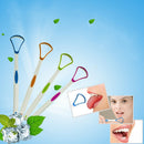 Tongue scraper oral dental care plastic tongue cleaner brush tool for oral ca -Q