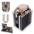 4pcs Heatpipe Radiator Blue LED Hydraulic Bearing CPU Cooler Fan Heatsink A