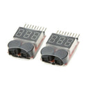 2Pcs 1-8S Indicator RC Li-ion Lipo Battery Tester Low Voltage Buzzer Alarm  M3L2