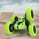 4WD 2.4Ghz Remote Control Car Double Sided Rotating Vehicles Toys  Green