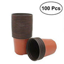 100Pcs Plastic Nursery Pot Seedlings Flower Plant Container Garden Seed  LJ