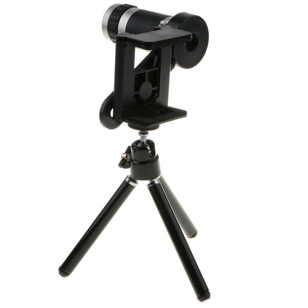 8x Zoom Phone Camera Telephoto Lens Mini Tripod Holder Stand For Phone Black