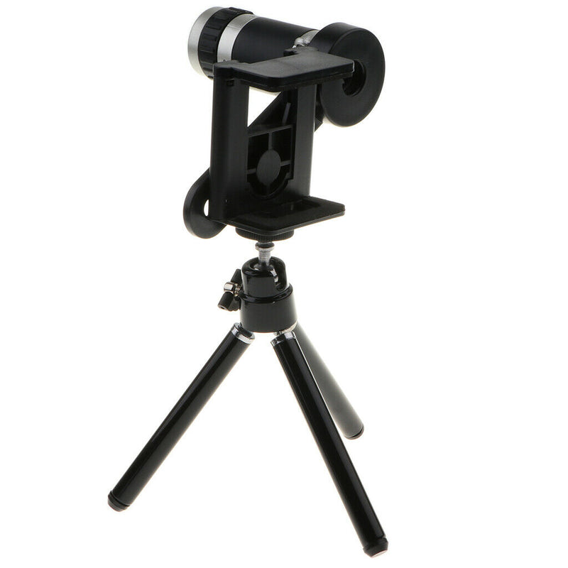 8x Zoom Phone Camera Telephoto Lens Mini Tripod Holder Stand For Phone Black