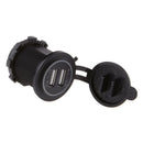 12V-24V 3.1A Green LED Dual USB Port Car Charger Power Adaptor Socket
