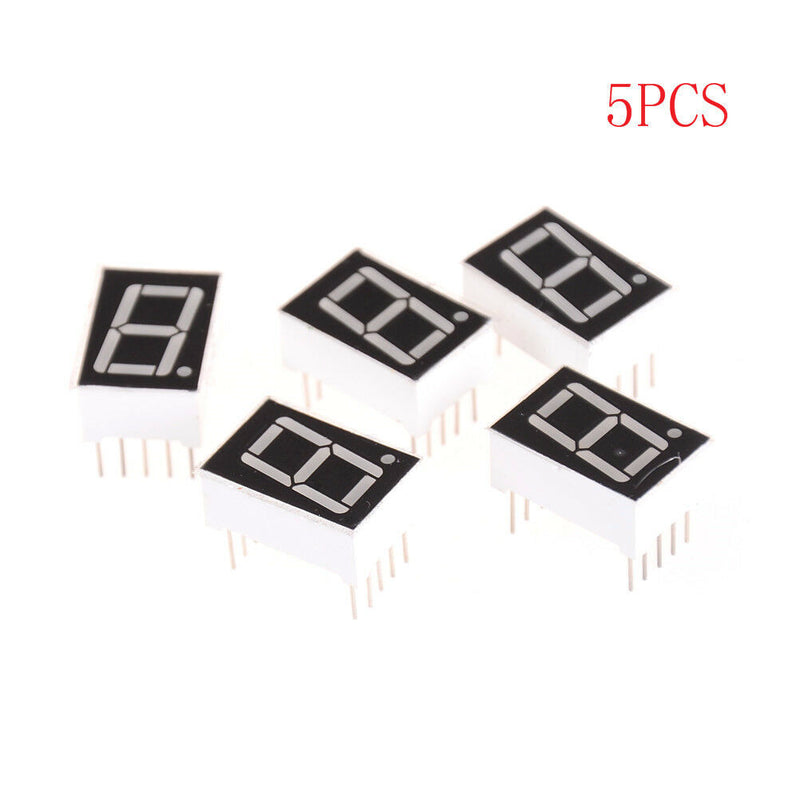 5 Pcs 10 Pin 1 Bit 7 Segment 1" Red LED Display Digital Tube Common Cathode  Bj