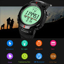 Sport Big Dial Men Electronic Waterproof Climb Luminous Digital Watch/Black A