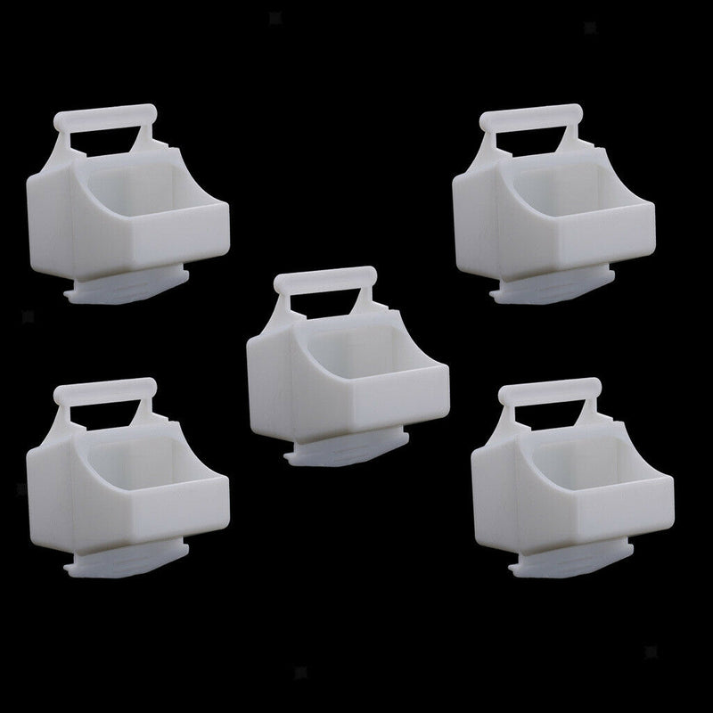 5pcs Parrot Bird Feeder Round Feeding Bowl Hanging Drinking Feeder Cup Bird