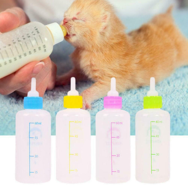 60mL Pet Milk Bottle Nipple Pacifier Dog Puppy Cat Drinking Water Feeder