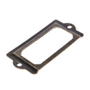 Retro Brass Drawer Label Pull Frame Handle File Name Card Holder+Screws 12P3 Gw