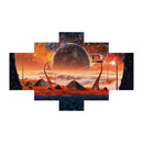 5 Pieces 5D DIY Full Drill Diamond Painting Novelty Cross Stitch Embroidery