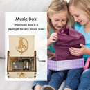Retro Wood Manual Music Box White Beauty Girl Style Birthday Gift Ornament