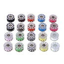 20pcs Cotton Colorful Sewing Thread+20 Grid Stainless Steel Machine Bobbins
