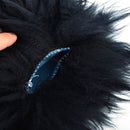 3 Black Wool Plush Warm Car Steering Wheel Cover Handbrake Gear Cover Cap Winter
