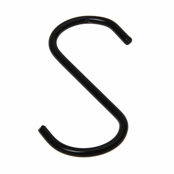 1 x 3" S-Shape Metal Hook---Black Y6U3