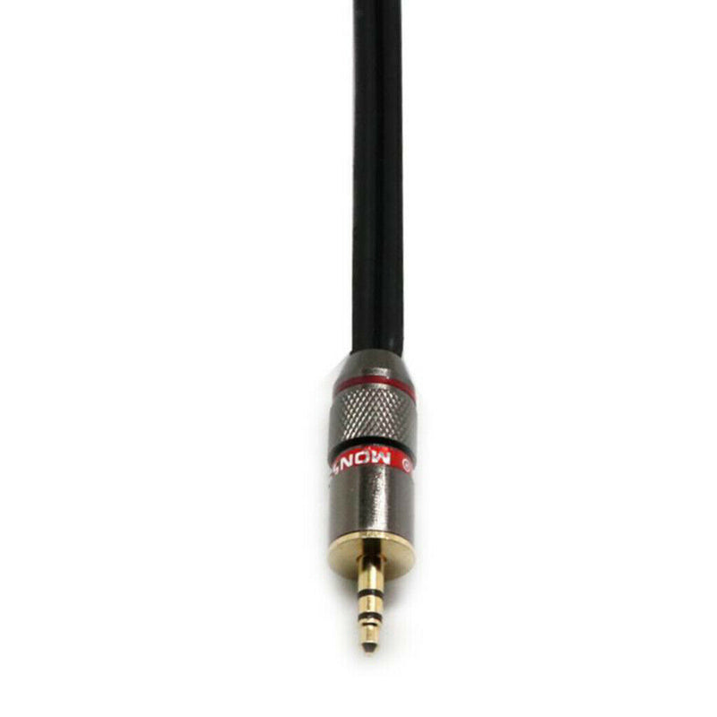 1x 3.5mm 1/8" To 6.35mm 1/4" Mono Stereo Plug Splitter Cable Black