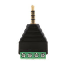 3.5mm 4 Pole Stereo Audio Vedio Male to 4 Screw Terminal Female Double Track