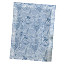 Roman Curtains Voile Roman Tie Up Shade 46W X 63L Rod Pocket Design Blue