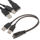 USB 2.0 Female to USB 2 Male Cable USB Double Splitter Power Extension Cabl Nw