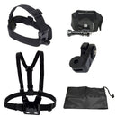Adjustable Chest Wrist Head Strap Belt + 1/4'' Connecter Kits for Gopro Hero 5 4
